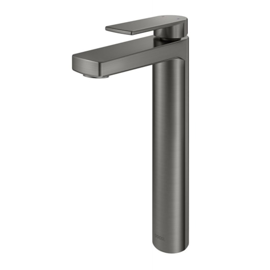 Misturador Monocomando Para Lavatório De Mesa Argon Bica Alta Grafite Escovado Docol - Imagem principal - 91a801f8-bcd1-4c1c-99bc-96fb4f882682