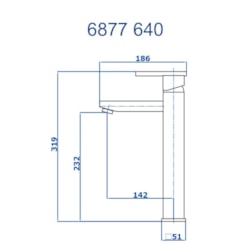 Misturador Monocomando Para Lavatório De Mesa Bica Alta Eros 6877 Bk640 Preto Fosco Fani Metais