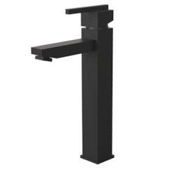 Misturador Monocomando Para Lavatório De Mesa Bica Alta Eros 6877 Bk640 Preto Fosco Fani Metais