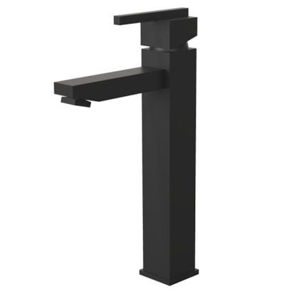 Misturador Monocomando Para Lavatório De Mesa Bica Alta Eros 6877 Bk640 Preto Fosco Fani Metais