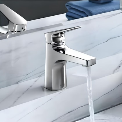 Misturador Monocomando Para Lavatório De Mesa Bica Baixo Level Cromado Deca