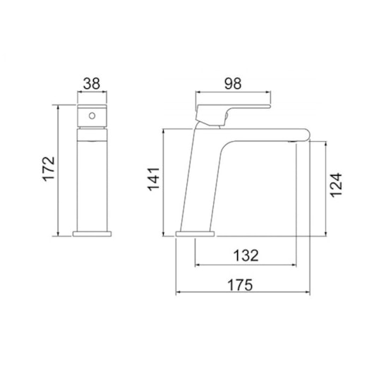 Misturador Monocomando Para Lavatório De Mesa Like Bica Baixa B78 2875 Black Lorenzetti - Imagem principal - 94d600db-d87d-4bf0-b933-90a683b41686