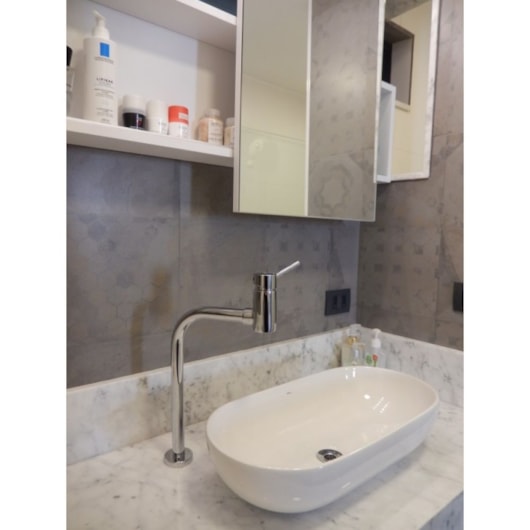 Misturador Monocomando Para Lavatório De Mesa Loggica Bica Alta 90° Cromado Docol - Imagem principal - 53530c50-fb4f-44a2-8b27-5e4c183628ac