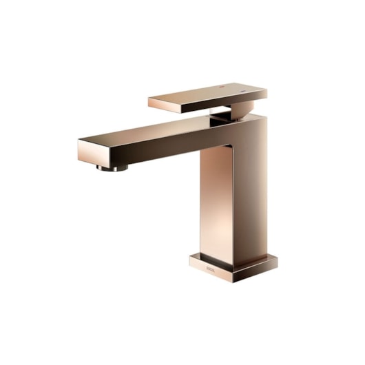 Misturador Monocomando Para Lavatório De Mesa New Edge Bica Baixa Cobre Escovado Docol - Imagem principal - ea4ad2eb-4b98-4b2d-9c91-42493b027fe1