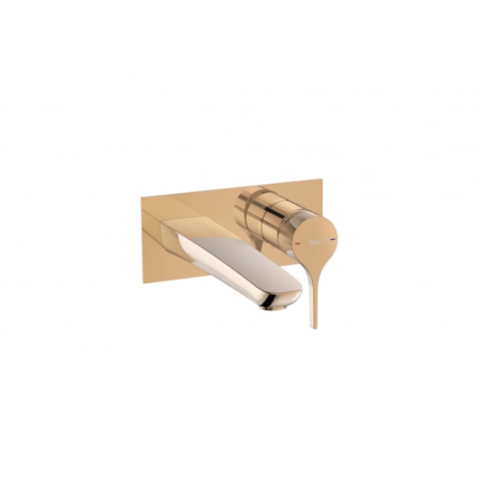 Misturador Monocomando Para Lavatório de Parede Insígnia Rose Gold Roca - Imagem principal - ac15e478-c9e1-44ac-b126-7af74c1c7faa