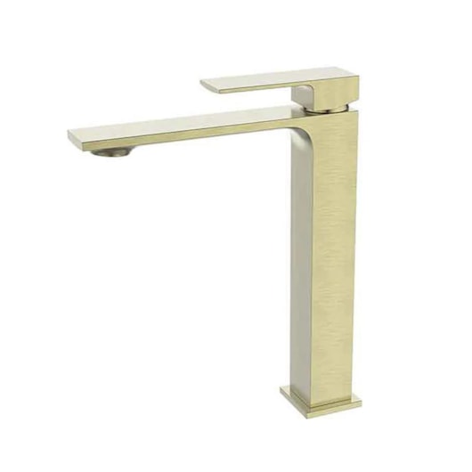 Misturador  Monocomando Para Lavatório Slim Bica Alta Ouro Escovado Lexxa - Imagem principal - a83c2510-7341-43ce-85b2-487f763bd4dc
