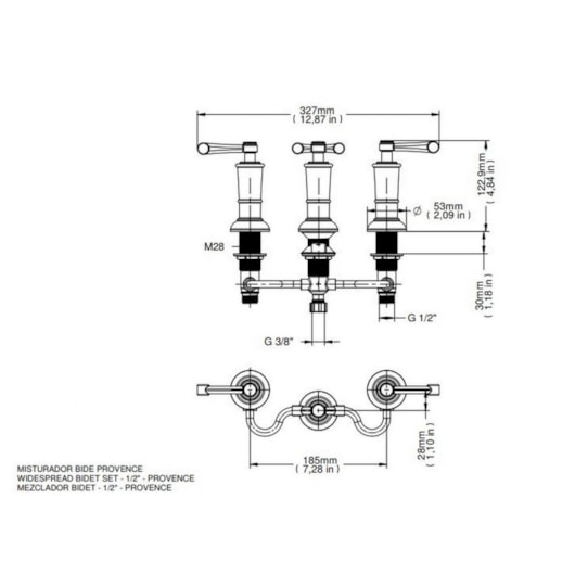 Misturador Para Bidê Provence Cromada Docol - Imagem principal - 60845ae5-ccf7-4a8e-87a0-2e0f92f40127