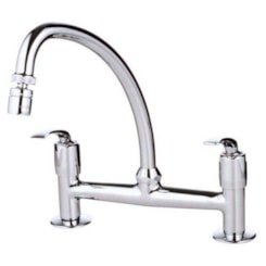Misturador Para Cozinha De Mesa Pratika Bica Alta 1256 Cromado Tigre