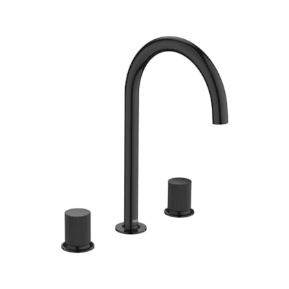 Misturador Para Lavatório 3 furos Nu Titanium Black Roca