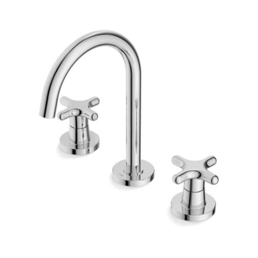 Misturador Para Lavatório De Mesa Bica Alta Com Válvula Cross Cromado Celite - Imagem principal - 8e738e7e-628c-4c13-a6ba-673bb0c72644