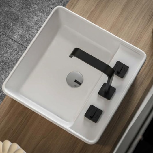 Misturador Para Lavatório De Mesa Bica Alta Com Válvula Virtus Matte Black Roca - Imagem principal - ea01d6b8-4c4f-4fd5-8f66-fb95a1882f2d