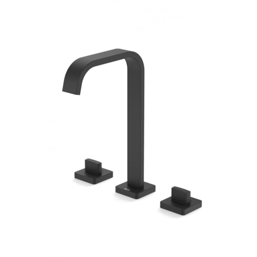 Misturador Para Lavatório De Mesa Bica Alta Com Válvula Virtus Matte Black Roca - Imagem principal - a5769919-f226-4ef2-be02-ad8ec22820c5