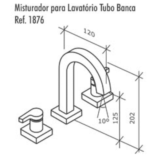 Misturador Para Lavatório De Mesa Bica Alta Cromado Creato Cromado Fabrimar - Imagem principal - bd77001d-c656-4e5a-aae9-b5ccaffa49a2