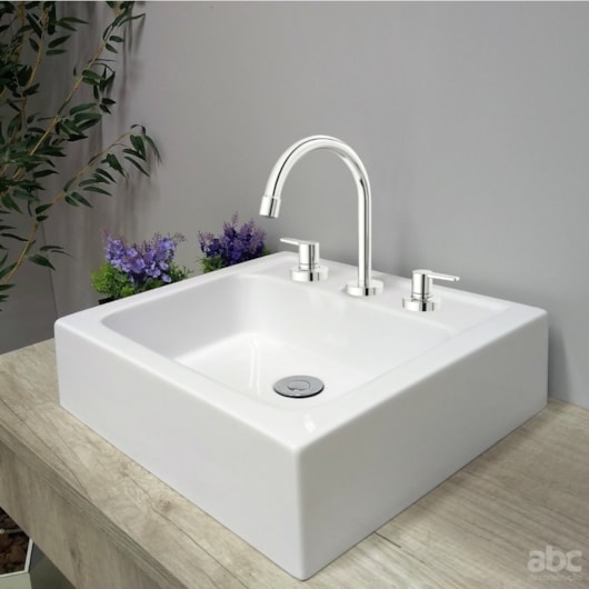 Misturador Para Lavatório De Mesa Bica Alta Gali Cromado Docol - Imagem principal - 55d42de9-17fe-450d-a715-93f2d6f60769