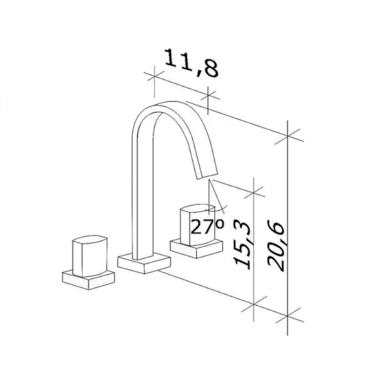 Misturador  Para Lavatório De Mesa Bica Alta Goa Cromado Fabrimar - Imagem principal - 18020292-92b8-4609-bd95-9e3c84823875