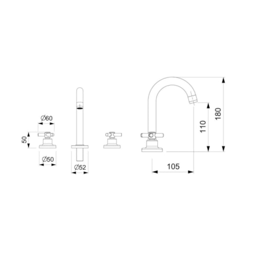 Misturador para Lavatório de Mesa Bica Alta One Cromado Celite - Imagem principal - db2543e3-d833-4640-b8af-af0132a0e948