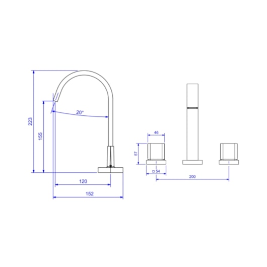 Misturador Para Lavatório De Mesa Bica Alta Polo 1877 Gold Deca - Imagem principal - 394e7267-f07c-495c-96cf-87e8bb25740e