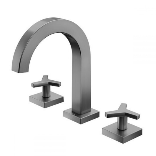 Misturador Para Lavatório De Mesa City Bica Alta Grafite Escovado Docol - Imagem principal - 8237992d-2cdf-4057-819f-722202f6af88