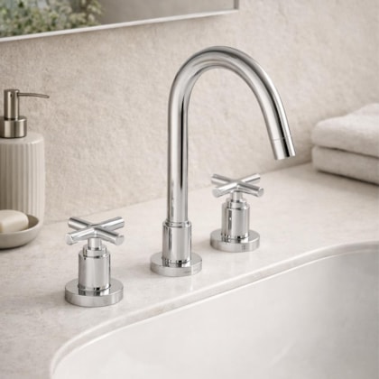 Misturador Para Lavatório De Mesa Duna Clássica Bica Alta Cromado Deca