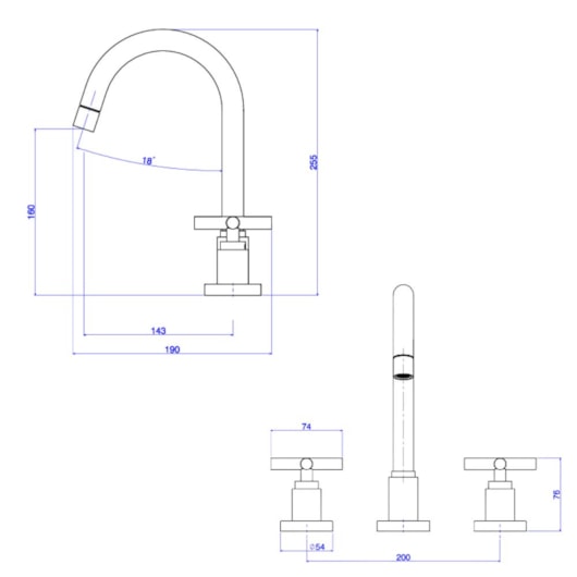 Misturador Para Lavatório De Mesa Duna Clássica Bica Alta Cromado Deca - Imagem principal - 1c985866-347d-4a6d-9c0d-7218c5b0d710