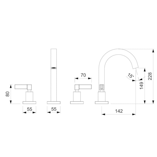 Misturador Para Lavatório De Mesa Elite Bica Alta Cromado Celite - Imagem principal - c6b8fc14-6567-440b-a89e-5add890364fc
