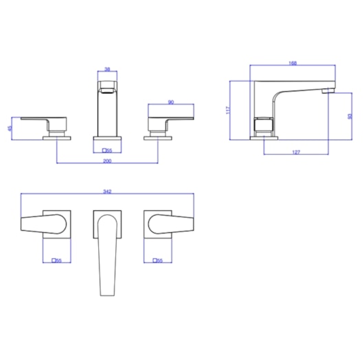 Misturador Para Lavatório De Mesa Level Bica Baixa Cromado Deca - Imagem principal - b9ce1079-2359-47dc-9aea-170fa934775f