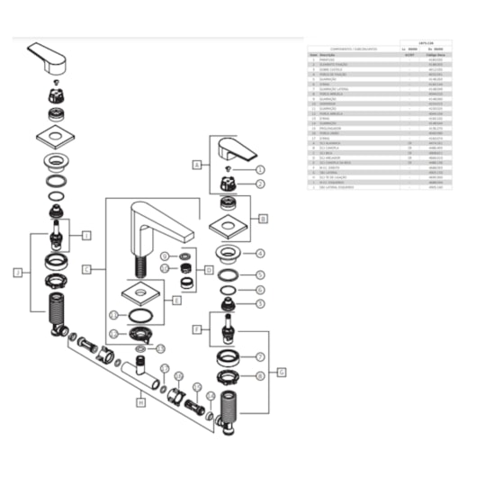 Misturador Para Lavatório De Mesa Level Bica Baixa Cromado Deca - Imagem principal - f1026afd-29fe-4cc1-a7e2-3723adebb990