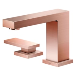 Misturador Para Lavatório De Mesa New Edge Bica Baixa Cobre Escovado Docol
