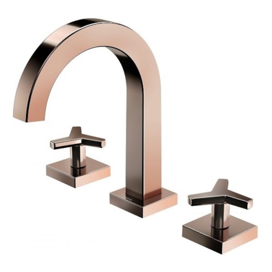 Misturador Para Lavatório De Mesa Wish Bica Baixa Cobre Polido Docol - Imagem principal - b91937a1-4259-474f-b007-e4d07d5aae00