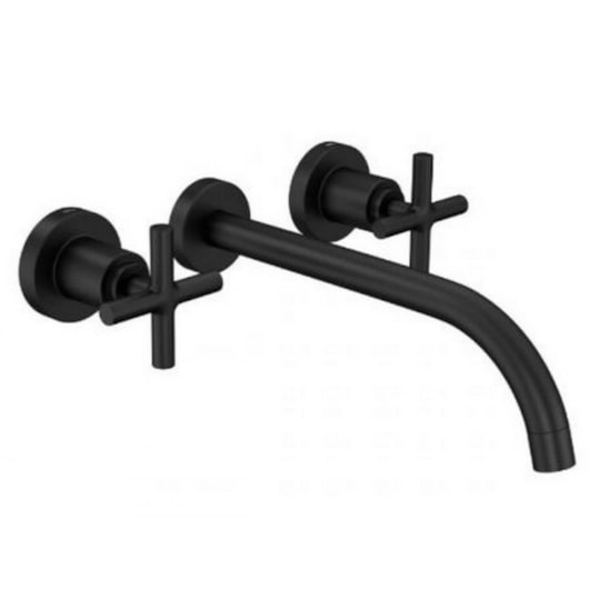 Misturador Para Lavatório De Parede Bica Baixa Duna Clássica 1878 Black Matte Deca - Imagem principal - 48d6346e-d586-454f-887c-17558459f9e6