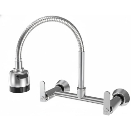 Misturados de Parede p/Cozinha Bica Movel Flex Pratic Cromada DN15/DN20 Romar