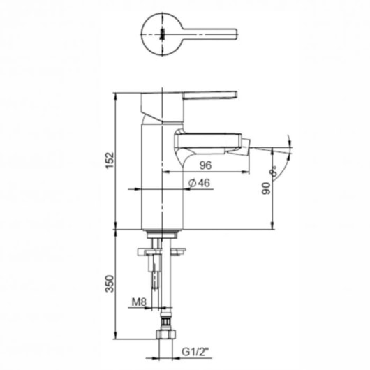 Monocomando Bidê Sem Ducha Naia Cromado Roca - Imagem principal - 7b85606f-2b45-436f-bd92-cfe9994ffc14