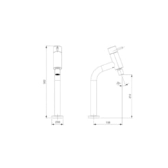 Monocomando De Mesa Para Cozinha Bica Alta Basic Cromado Celite
