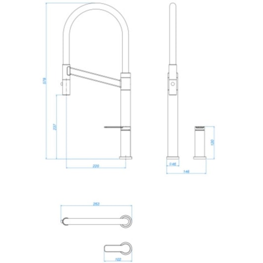 Monocomando De Mesa Para Cozinha Bica Alta Colore Cromado/Marrom Deca - Imagem principal - 98dd82d0-3e65-4b67-8246-1b9e87d60273