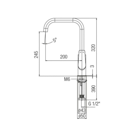 Monocomando De Mesa Para Cozinha Bica Alta E Móvel Noronha Cromado Celite - Imagem principal - 225060f8-ff21-49e6-88f3-ea13d19cf695