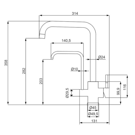 Monocomando De Mesa Para Cozinha Com Saída Para Água Filtrada Lorenzetti 2263 I82 - Imagem principal - 9d55ae79-17ca-40ca-817a-3e2216fa035e