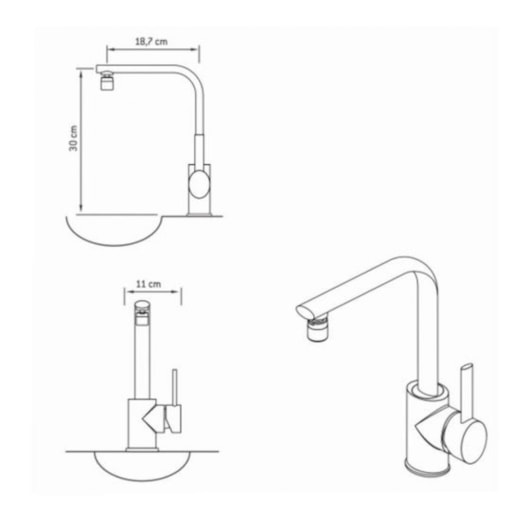 Monocomando De Mesa Para Cozinha Movee Fabrimar - Imagem principal - 253dc2dd-37ec-4c31-ba1c-bd72b45a1abd