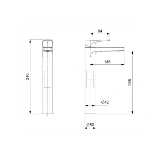 Monocomando De Mesa Para Lavatório Bica Alta Noronha Cromado Celite - Imagem principal - 4af8a1fa-f842-45aa-92ef-1f83888ec81b