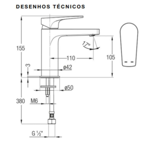 Monocomando Noronha para Lavatório de Mesa Bica Baixa Cromado Celite - Imagem principal - 01d03c04-0068-4f11-9924-ecac5440c8ed