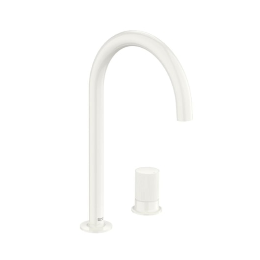 Monocomando Para Lavatório De Mesa 2 Furos Stripes Nu Glossy White Roca - Imagem principal - adec01f6-5ce9-4bb3-b312-fab7e8f6bc98