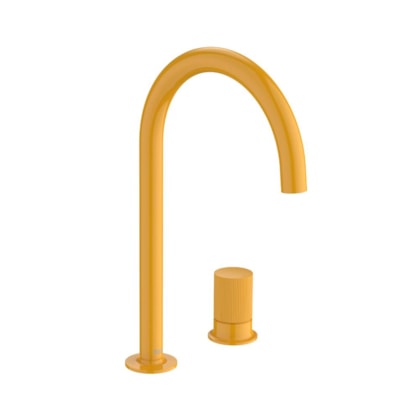 Monocomando Para Lavatório De Mesa 2 Furos Stripes Nu Honey Yellow Roca