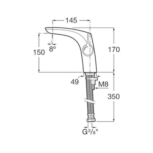 Monocomando Para Lavatório De Mesa Bica Baixa Insígnia Cromado Roca - Imagem principal - 7f98f1de-d213-46da-b580-e6a3737ba0fc