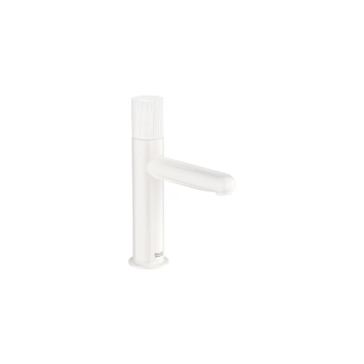 Monocomando para lavatório de mesa Nu Glossy White Roca - Imagem principal - 31069be6-20ae-4abb-bfc7-cc940516407b