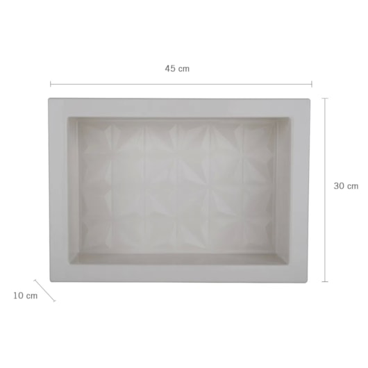 Nicho De Embutir De Plástico Fibra Vidro 3D Astra 30x45x10cm - Imagem principal - 6e56be33-3405-4db3-8041-2c1754053420