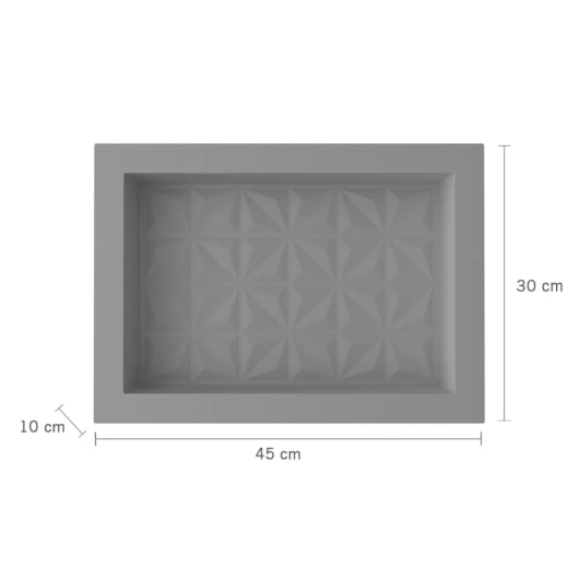 Nicho De Embutir De Plástico Fibra Vidro 3D Astra 30x45x10cm - Imagem principal - 41c52419-7bae-4e62-a3d1-408bdb903e90