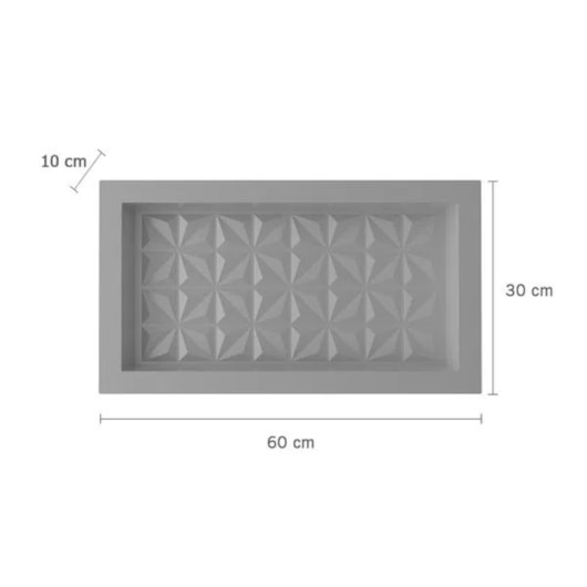 Nicho De Embutir De Plástico Fibra Vidro 3D Astra 30x60x10cm - Imagem principal - 95f94555-9ee1-42c1-8fb3-8d3d2c487f68