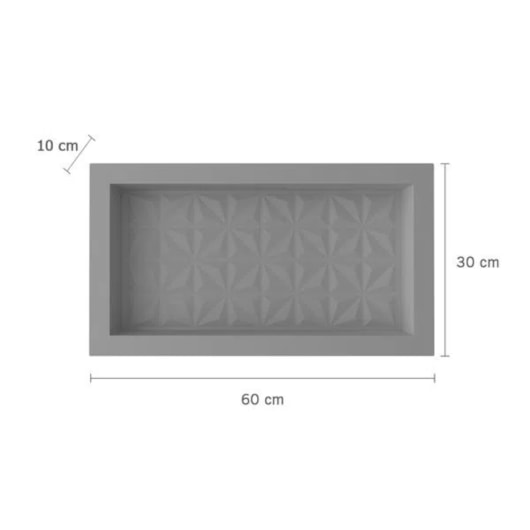 Nicho De Embutir De Plástico Fibra Vidro 3D Astra 30x60x10cm - Imagem principal - b5e35395-8350-4829-8453-c89cab458ee7