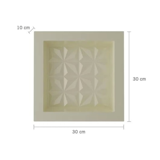 Nicho De Embutir De Plástico Fibra Vidro 3D Bege Astra 30x30x10cm - Imagem principal - b7c6fe0b-a626-497f-8d4e-1d380747fab0