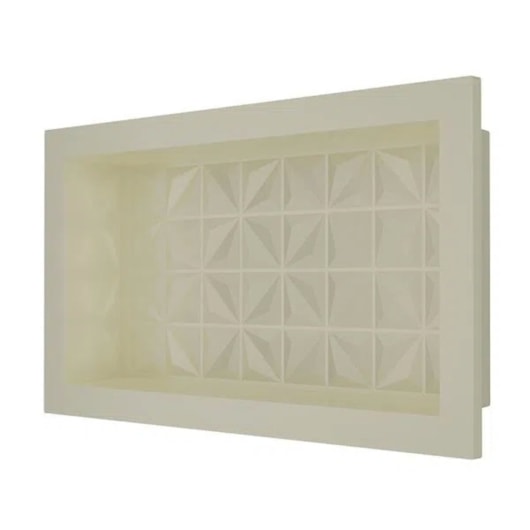 Nicho De Embutir De Plástico Fibra Vidro 3D Bege Astra 30x60x10cm - Imagem principal - d43690cf-f541-4b3c-9f2a-6a5a5aacad02