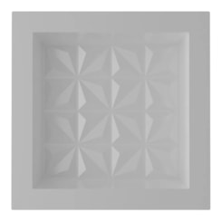 Nicho De Embutir De Plástico Fibra Vidro 3D Branco Astra 30x30x10cm